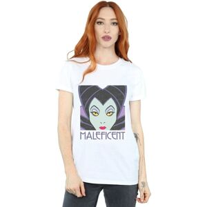 Disney Women's Maleficent Cropped Head Cotton Boyfriend T-Shirt in White Size: 3XL White 3XL Disney Women's Maleficent Cropped Head Cotton Boyfriend T-Shirt in White Size: 3XL White 3XL