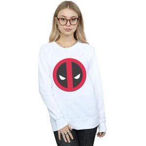 Marvel Women's Deadpool Large Clean Logo Sweatshirt in White White L Marvel Women's Deadpool Large Clean Logo Sweatshirt in White White L