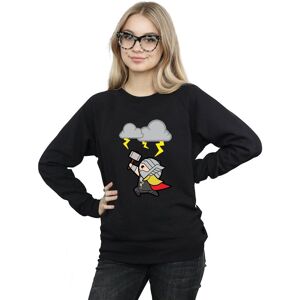 Marvel Women's Kawaii Thor God Of Thunder Sweatshirt in Black Size: XL Black XL Marvel Women's Kawaii Thor God Of Thunder Sweatshirt in Black Size: XL Black XL