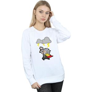 Marvel Women's Kawaii Thor God Of Thunder Sweatshirt in White Size: 2XL White 2XL Marvel Women's Kawaii Thor God Of Thunder Sweatshirt in White Size: 2XL White 2XL