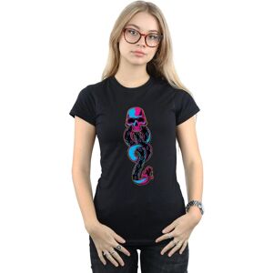 Harry Potter Women's Neon Dark Mark Cotton T-Shirt in Black Size: Large Black L Harry Potter Women's Neon Dark Mark Cotton T-Shirt in Black Size: Large Black L