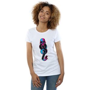 Harry Potter Women's Neon Dark Mark Cotton T-Shirt in White Size: Medium White M Harry Potter Women's Neon Dark Mark Cotton T-Shirt in White Size: Medium White M