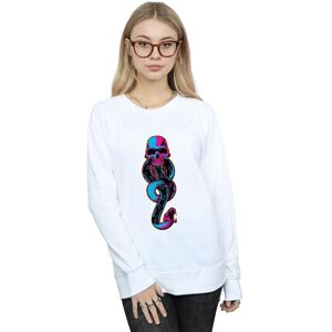 Harry Potter Women's Neon Dark Mark Sweatshirt in White Size: XL White XL Harry Potter Women's Neon Dark Mark Sweatshirt in White Size: XL White XL