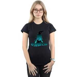 Harry Potter Women's Hogwarts Silhouette Cotton T-Shirt in Black Size: Small Black S Harry Potter Women's Hogwarts Silhouette Cotton T-Shirt in Black Size: Small Black S