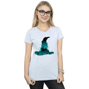 Harry Potter Women's Hogwarts Silhouette Cotton T-Shirt in Grey Size: 2XL Grey 2XL Harry Potter Women's Hogwarts Silhouette Cotton T-Shirt in Grey Size: 2XL Grey 2XL