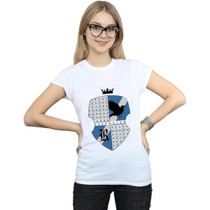 Harry Potter Women's Ravenclaw Shield Cotton T-Shirt in White Size: XL White XL Harry Potter Women's Ravenclaw Shield Cotton T-Shirt in White Size: XL White XL