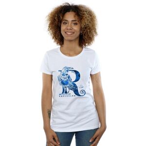 Harry Potter Women's Ravenclaw Raven Cotton T-Shirt in White Size: 2XL White 2XL Harry Potter Women's Ravenclaw Raven Cotton T-Shirt in White Size: 2XL White 2XL
