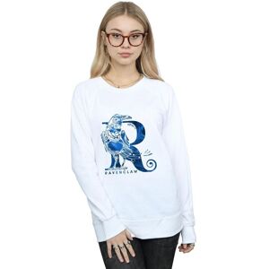 Harry Potter Women's Ravenclaw Raven Sweatshirt in White Size: Medium White M Harry Potter Women's Ravenclaw Raven Sweatshirt in White Size: Medium White M
