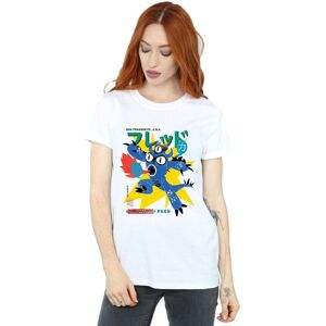 Disney Women's Big Hero 6 Fred Ultimate Kaiju Cotton Boyfriend T-Shirt in White Size: Large White L Disney Women's Big Hero 6 Fred Ultimate Kaiju Cotton Boyfriend T-Shirt in White Size: Large White L