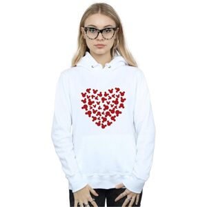 Disney Women's Mickey Mouse Heart Silhouette Hoodie in White Size: Large White L Disney Women's Mickey Mouse Heart Silhouette Hoodie in White Size: Large White L