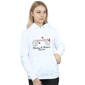 Disney Women's Mickey Mouse Love Hands Hoodie in White Size: Large White L Disney Women's Mickey Mouse Love Hands Hoodie in White Size: Large White L