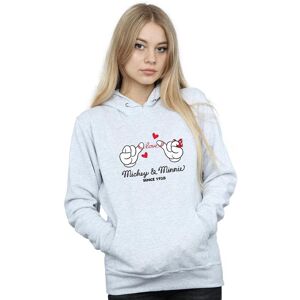 Disney Women's Mickey Mouse Love Hands Hoodie in Grey Size: 2XL Grey 2XL Disney Women's Mickey Mouse Love Hands Hoodie in Grey Size: 2XL Grey 2XL