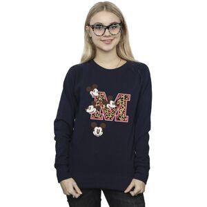 Disney Women's Mickey Mouse M Faces Sweatshirt in Navy Size: Medium Navy M Disney Women's Mickey Mouse M Faces Sweatshirt in Navy Size: Medium Navy M