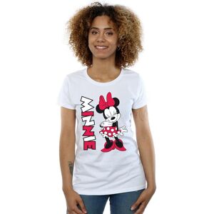 Disney Women's Minnie Mouse Giggling Cotton T-Shirt in White Size: Small White S Disney Women's Minnie Mouse Giggling Cotton T-Shirt in White Size: Small White S