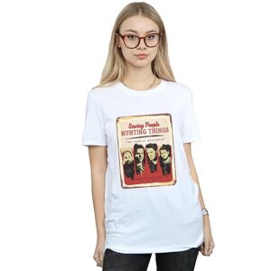 Supernatural Women's Family Business Sign Cotton Boyfriend T-Shirt in White Size: Small White S Supernatural Women's Family Business Sign Cotton Boyfriend T-Shirt in White Size: Small White S
