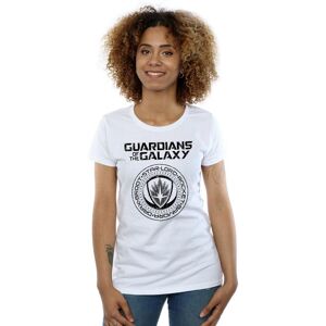 Marvel Women's Guardians Of The Galaxy Vol. 2 Distressed Seal Cotton T-Shirt in White Size: Large White L Marvel Women's Guardians Of The Galaxy Vol. 2 Distressed Seal Cotton T-Shirt in White Size: Large White L