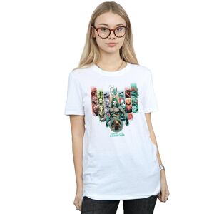 DC Comics Women's Aquaman Unite The Kingdoms Cotton Boyfriend T-Shirt in White Size: Medium White M DC Comics Women's Aquaman Unite The Kingdoms Cotton Boyfriend T-Shirt in White Size: Medium White M
