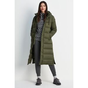 TOG24 Women's 'Cautley' Long Padded Shower Resistant Jacket in Khaki Size: 16 Khaki 16 TOG24 Women's 'Cautley' Long Padded Shower Resistant Jacket in Khaki Size: 16 Khaki 16