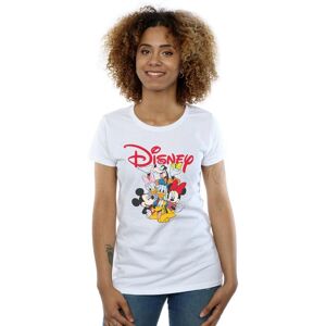 Disney Women's Mickey Mouse Crew Cotton T-Shirt in White Size: Large White L Disney Women's Mickey Mouse Crew Cotton T-Shirt in White Size: Large White L