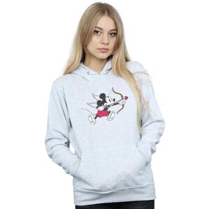Disney Women's Mickey Mouse Love Cherub Hoodie in Grey Size: Small Grey S Disney Women's Mickey Mouse Love Cherub Hoodie in Grey Size: Small Grey S