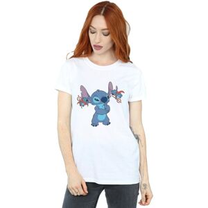 Disney Women's Lilo & Stitch Little Devils Cotton Boyfriend T-Shirt in White Size: XL White XL Disney Women's Lilo & Stitch Little Devils Cotton Boyfriend T-Shirt in White Size: XL White XL