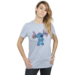 Disney Women's Lilo & Stitch Little Devils Cotton Boyfriend T-Shirt in Grey Size: Medium Grey M Disney Women's Lilo & Stitch Little Devils Cotton Boyfriend T-Shirt in Grey Size: Medium Grey M