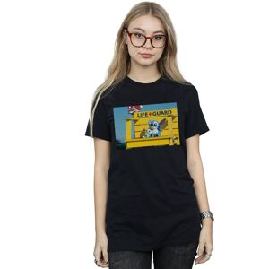Disney Women's Lilo & Stitch Life Guard Cotton Boyfriend T-Shirt in Black Size: Small Black S Disney Women's Lilo & Stitch Life Guard Cotton Boyfriend T-Shirt in Black Size: Small Black S