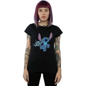 Disney Women's Lilo & Stitch Hypnotized Cotton T-Shirt in Black Size: Medium Black M Disney Women's Lilo & Stitch Hypnotized Cotton T-Shirt in Black Size: Medium Black M