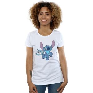 Disney Women's Lilo & Stitch Hypnotized Cotton T-Shirt in White Size: Small White S Disney Women's Lilo & Stitch Hypnotized Cotton T-Shirt in White Size: Small White S