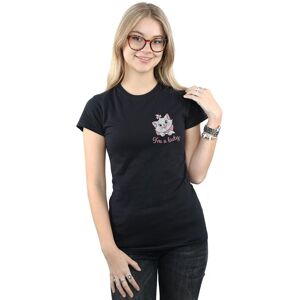 Disney Women's Aristocats Marie I´m A Lady Breast Print Cotton T-Shirt in Black Size: Medium Black M Disney Women's Aristocats Marie I´m A Lady Breast Print Cotton T-Shirt in Black Size: Medium Black M