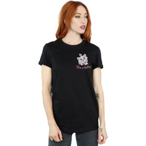 Disney Women's Aristocats Marie I´m A Lady Breast Print Cotton Boyfriend T-Shirt in Black Size: Large Black L Disney Women's Aristocats Marie I´m A Lady Breast Print Cotton Boyfriend T-Shirt in Black Size: Large Black L