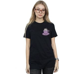 Disney Women's Aristocats Marie In Cup Breast Print Cotton Boyfriend T-Shirt in Black Size: XL Black XL Disney Women's Aristocats Marie In Cup Breast Print Cotton Boyfriend T-Shirt in Black Size: XL Black XL