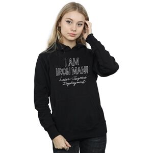 Marvel Women's I Am Iron Man Hoodie in Black Size: Medium Black M Marvel Women's I Am Iron Man Hoodie in Black Size: Medium Black M