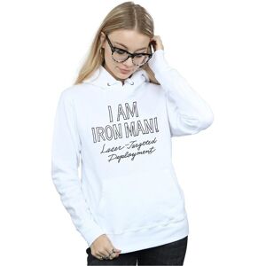 Marvel Women's I Am Iron Man Hoodie in White Size: Large White L Marvel Women's I Am Iron Man Hoodie in White Size: Large White L