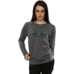 Harry Potter Women's Slytherin Captain Sweatshirt in Charcoal Size: 2XL Charcoal 2XL Harry Potter Women's Slytherin Captain Sweatshirt in Charcoal Size: 2XL Charcoal 2XL