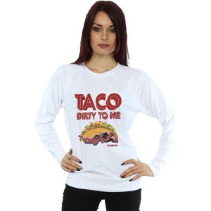 Marvel Women's Deadpool Taco Dirty To Me Sweatshirt in White Size: Large White L Marvel Women's Deadpool Taco Dirty To Me Sweatshirt in White Size: Large White L