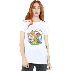 Disney Women's The Muppets Group Circle Cotton Boyfriend T-Shirt in White Size: Medium White M Disney Women's The Muppets Group Circle Cotton Boyfriend T-Shirt in White Size: Medium White M