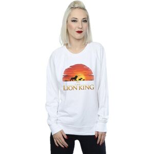 Disney Women's The Lion King Movie Sunset Logo Sweatshirt in White Size: Large White L Disney Women's The Lion King Movie Sunset Logo Sweatshirt in White Size: Large White L