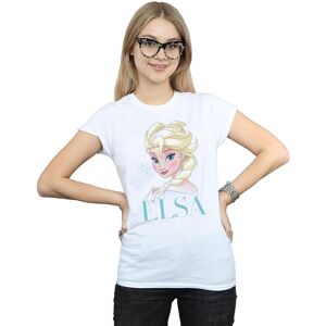 Disney Women's Frozen Elsa Snowflake Portrait Cotton T-Shirt in White Size: 2XL White 2XL Disney Women's Frozen Elsa Snowflake Portrait Cotton T-Shirt in White Size: 2XL White 2XL