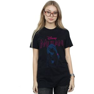 Disney Women's Mulan Magnolia Line Cotton Boyfriend T-Shirt in Black Size: Large Black L Disney Women's Mulan Magnolia Line Cotton Boyfriend T-Shirt in Black Size: Large Black L