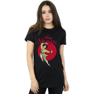 Disney Women's Mulan Dragon Circle Cotton Boyfriend T-Shirt in Black Size: 4XL Black 4XL Disney Women's Mulan Dragon Circle Cotton Boyfriend T-Shirt in Black Size: 4XL Black 4XL