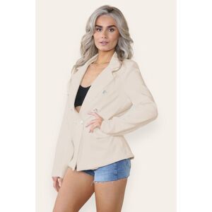 KDMD Women's Fitted Linned Double Button Blazer Jacket - Stylish Comfort for All Occasions in Beige Size: Small Beige S KDMD Women's Fitted Linned Double Button Blazer Jacket - Stylish Comfort for All Occasions in Beige Size: Small Beige S