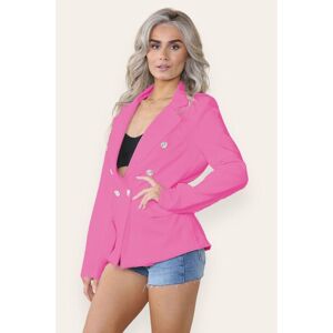 KDMD Women's Fitted Linned Double Button Blazer Jacket - Stylish Comfort for All Occasions in Pink Size: Small Pink S KDMD Women's Fitted Linned Double Button Blazer Jacket - Stylish Comfort for All Occasions in Pink Size: Small Pink S