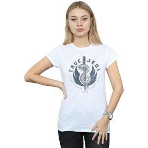 Disney Women's Star Wars The Rise Of Skywalker True Jedi Blue Cotton T-Shirt in White Size: 2XL White 2XL Disney Women's Star Wars The Rise Of Skywalker True Jedi Blue Cotton T-Shirt in White Size: 2XL White 2XL