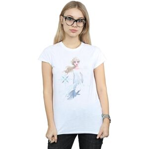 Disney Women's Frozen 2 Elsa Nokk Silhouette Cotton T-Shirt in White Size: Large White L Disney Women's Frozen 2 Elsa Nokk Silhouette Cotton T-Shirt in White Size: Large White L