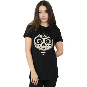 Disney Women's Coco Miguel Skeleton Face Cotton Boyfriend T-Shirt in Black Size: Large Black L Disney Women's Coco Miguel Skeleton Face Cotton Boyfriend T-Shirt in Black Size: Large Black L