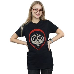 Disney Women's Coco Miguel Skeleton Face Hood Cotton Boyfriend T-Shirt in Black Size: 2XL Black 2XL Disney Women's Coco Miguel Skeleton Face Hood Cotton Boyfriend T-Shirt in Black Size: 2XL Black 2XL