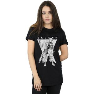 Marvel Women's Black Widow Movie Yelena Romanoff Mono Cotton Boyfriend T-Shirt Size: Small Black S Marvel Women's Black Widow Movie Yelena Romanoff Mono Cotton Boyfriend T-Shirt Size: Small Black S