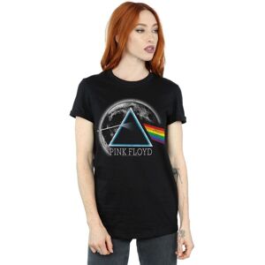 Pink Floyd Women's Dark Side Of The Moon Distressed Cotton Boyfriend T-Shirt in Black Size: 5XL Black 5XL Pink Floyd Women's Dark Side Of The Moon Distressed Cotton Boyfriend T-Shirt in Black Size: 5XL Black 5XL