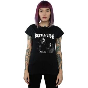 Beetlejuice Women's Monochrome Pair Cotton T-Shirt in Black Size: Small Black S Beetlejuice Women's Monochrome Pair Cotton T-Shirt in Black Size: Small Black S